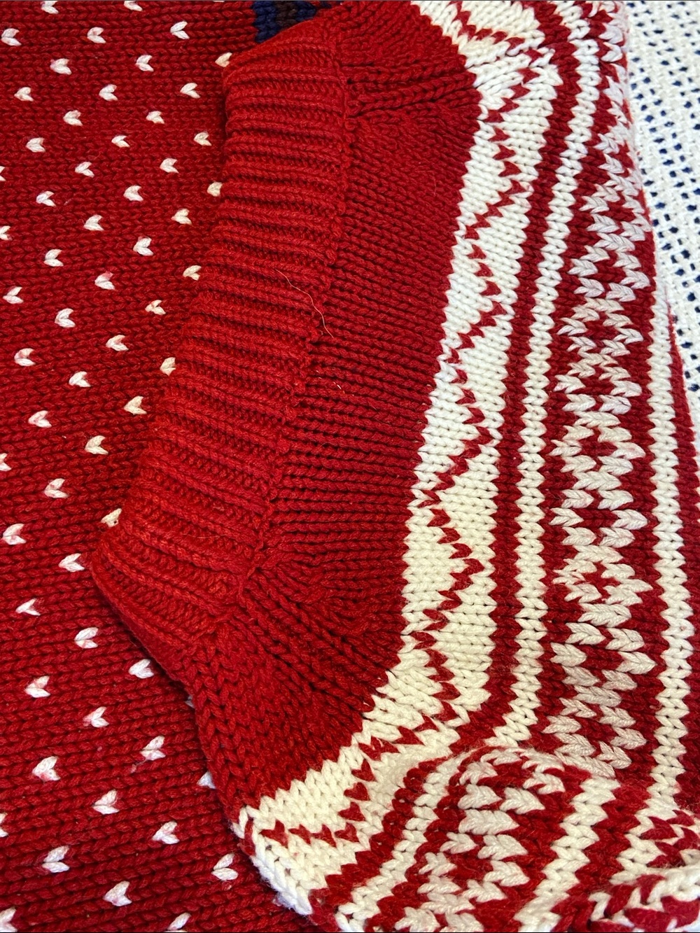 Vintage L L Bean 80’s - 90’s virgin acrylic Fiber Nordic Fair Isle patterns M/L - Picture 11 of 11